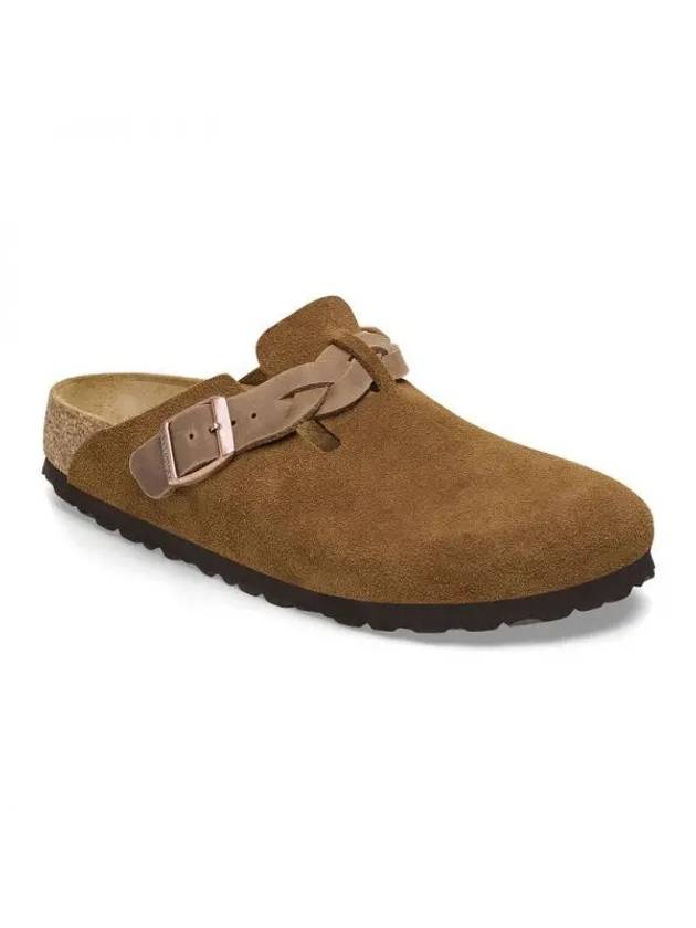 Women's Boston Braided Suede Mink 1026665 - BIRKENSTOCK - BALAAN 1