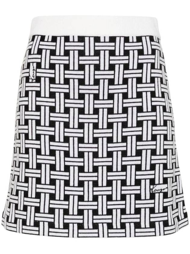 Kenzo Miniskirt With Jacquard Effect - KENZO - BALAAN 1