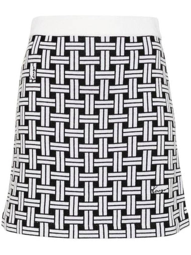 Kenzo Miniskirt With Jacquard Effect - KENZO - BALAAN 1