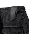 Utility Cargo Wide Denim Bermuda Shorts Grey - NOIRER - BALAAN 7