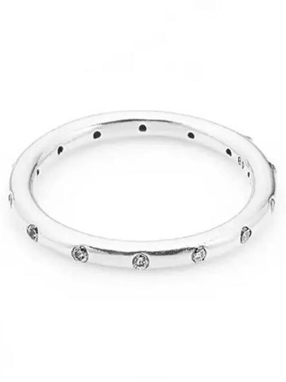 Women's Simple Sparkling Band Ring Silver - PANDORA - BALAAN 2