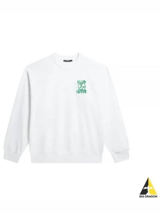 Callan Printed Crewneck Sweater White - J.LINDEBERG - BALAAN 2