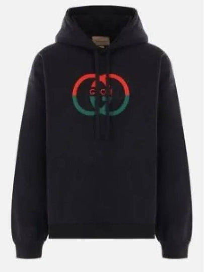 Cotton Jersey Printed Hoodie Sweatshirt Black - GUCCI - BALAAN 2