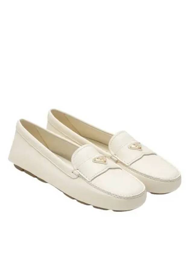 Leather Driving Shoes Ivory - PRADA - BALAAN 2