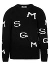 Kids Logo Print Ribbed Knit Black MS029251 110 - MSGM - BALAAN 2