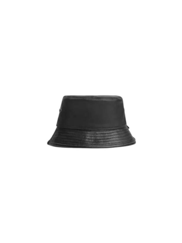 Leather Bucket Hat Black - COACH - BALAAN 1