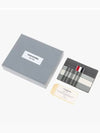 4-Bar Madras Pebble Grain Leather Card Wallet - THOM BROWNE - BALAAN 5