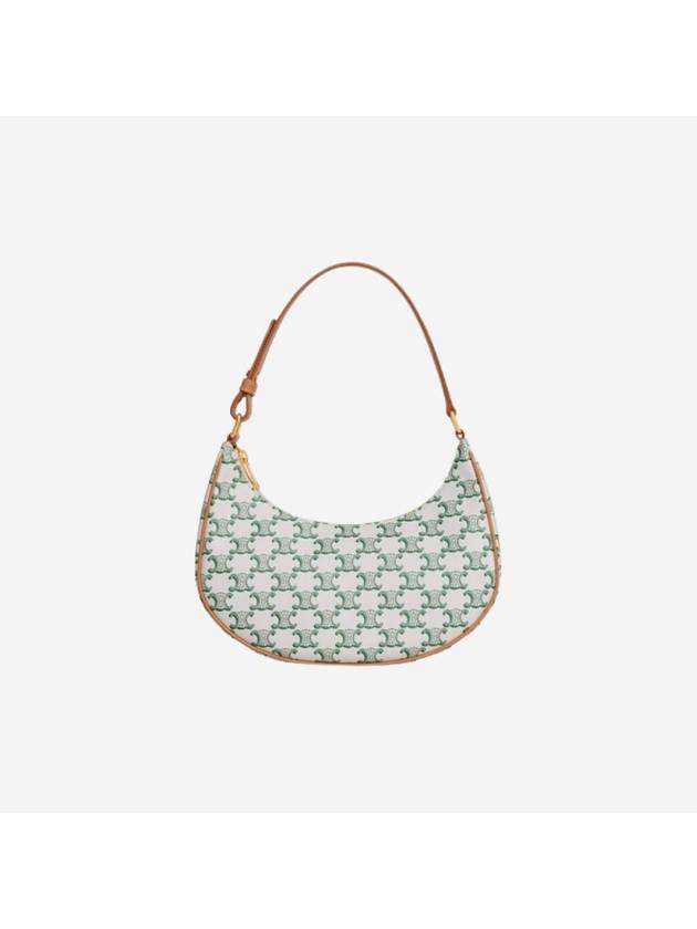 Triomphe Medium Ava Shoulder Bag Green - CELINE - BALAAN 1