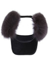 Official W REAL FUR SNOW WINTER VISOR BK - ANEWGOLF - BALAAN 7