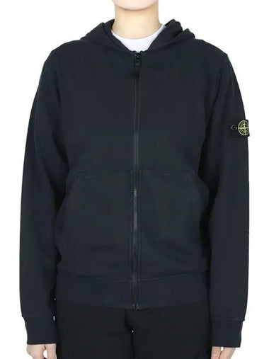 Stone Kids Waffen Patch Hooded Zip Up Jacket Navy K1S16 6100010S0040 V0020 14A Adults Wearable - STONE ISLAND - BALAAN 1