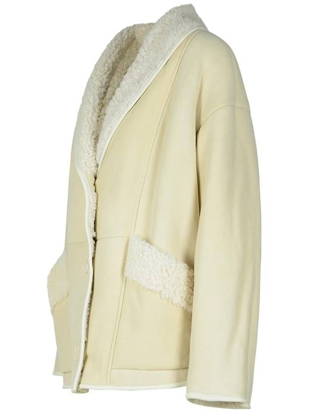 Salvatore Santoro Ivory Suede Sheepskin Jacket - SALVATORE SANTORO - BALAAN 2