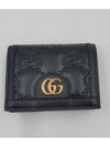 GG Matelasse Case Leather Card Wallet Black - GUCCI - BALAAN 5