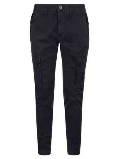 Wappen Patch Old Treatment Slim Fit Cargo Straight Pants Navy - STONE ISLAND - BALAAN 2