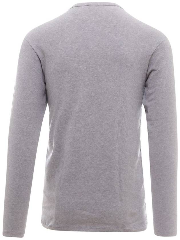 Henry Neck Long Sleeve T-Shirt Grey - TOM FORD - BALAAN 3