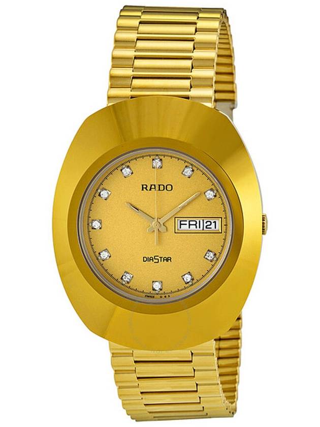 Rado Diastar Quartz Diamond Gold Dial Men's Watch R12393633 - RADO - BALAAN 1