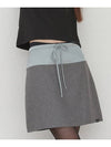 SATIN MIX MINI SKIRT BLUE - ZIZEMUSEUM - BALAAN 2