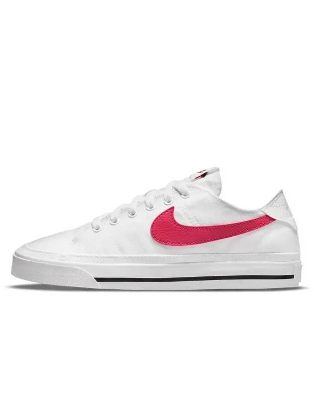 Women's Court Legacy Low Top Sneakers White Red - NIKE - BALAAN 2