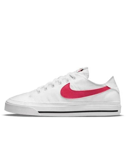 Women's Court Legacy Low Top Sneakers White Red - NIKE - BALAAN 2