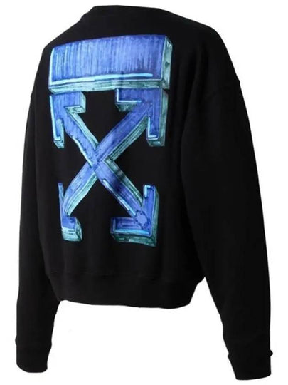 Men's Marker Pen Arrow Sweatshirt Black - OFF WHITE - BALAAN 2