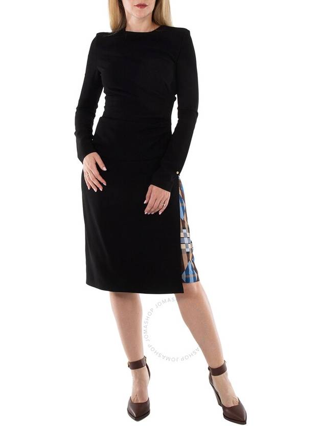 BuBurberry Ladies Black Aurora Long-Sleeved Dress, Brand Size 4 (US Size 2) - BURBERRY - BALAAN 1