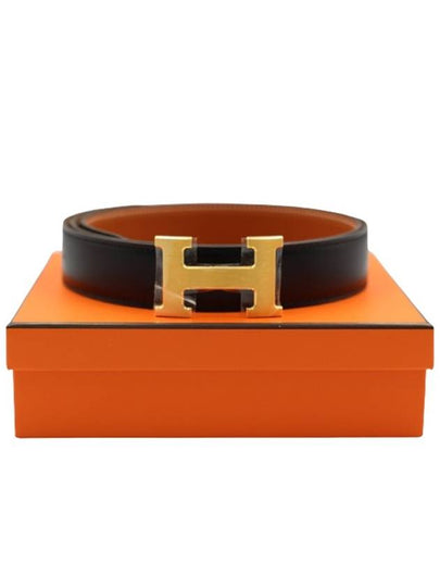 H Buckle Reversible 32mm Leather Black - HERMES - BALAAN 2