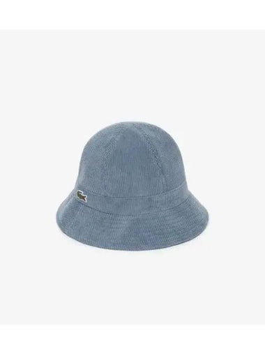 Women s Corduroy Dome Bucket Hat Light Blue - LACOSTE - BALAAN 1