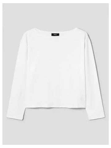 Women s Clinton Knit Boat Neck T Shirt White Domestic Product GM0024032072052 - THEORY - BALAAN 1