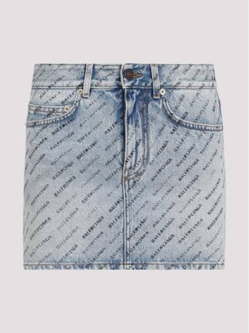 short skirt 744972 TQW66 4141 ICED BLUE - BALENCIAGA - BALAAN 1