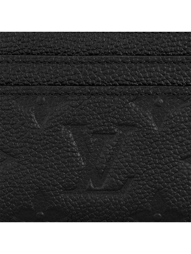 LV Charm Monogram Empreinte Leather Card Wallet Black - LOUIS VUITTON - BALAAN 5