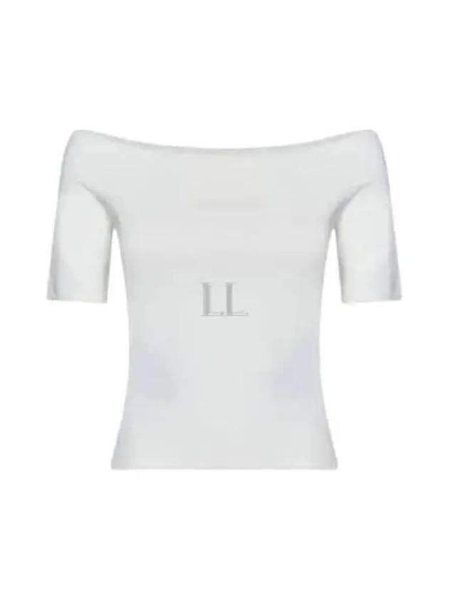 Off Shoulder Short Sleeve T-Shirt White - ALEXANDER MCQUEEN - BALAAN 2