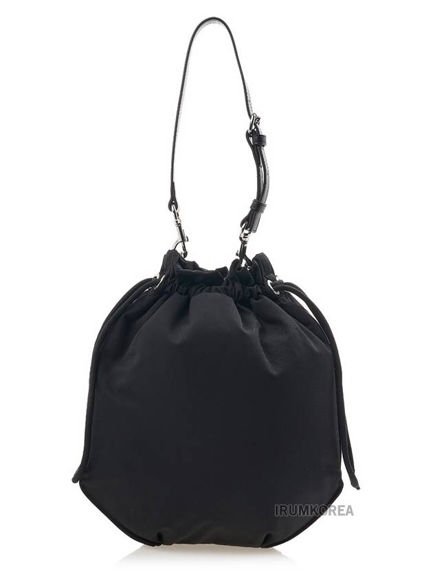 Logo Plaque Drawstring Bucket Bag Black - VIVIENNE WESTWOOD - BALAAN 4