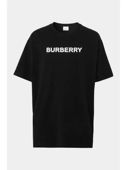 Logo Print Cotton Short Sleeve T-Shirt Black - BURBERRY - BALAAN 2