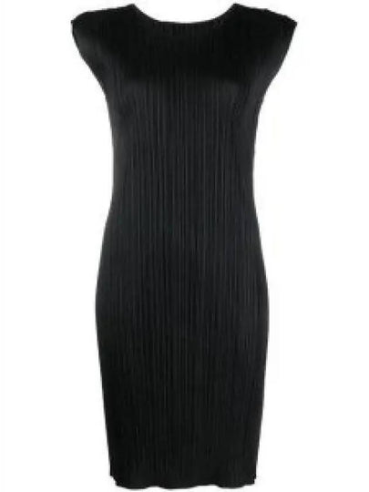 Women's Pleats Short Dress Black - ISSEY MIYAKE - BALAAN 2