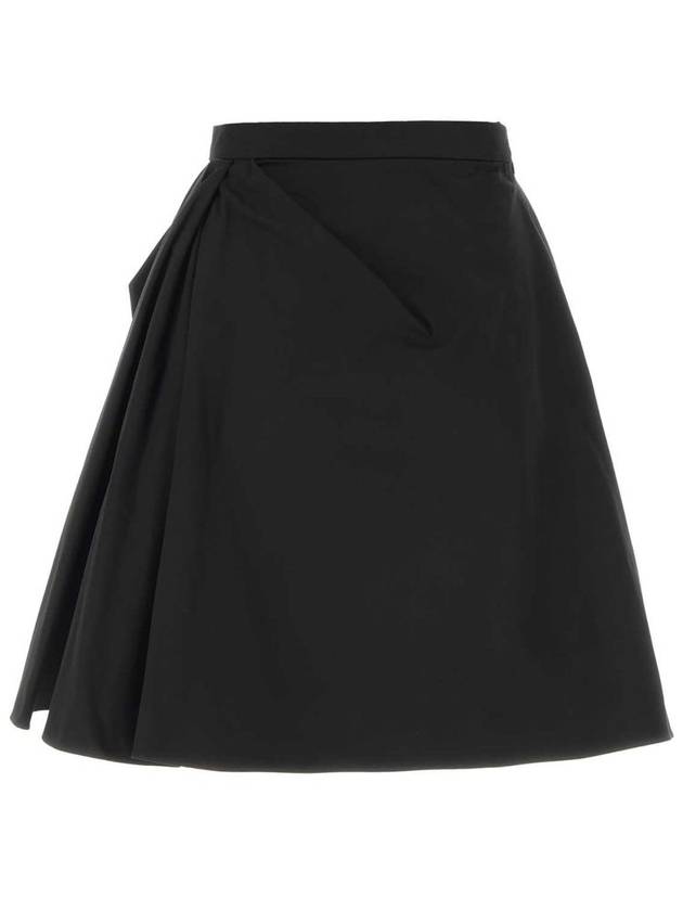 Flared Mini A-Line Skirt Black - ALEXANDER MCQUEEN - BALAAN 3