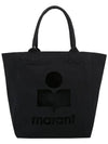 Yenky Logo Tote Bag Black - ISABEL MARANT - BALAAN 4