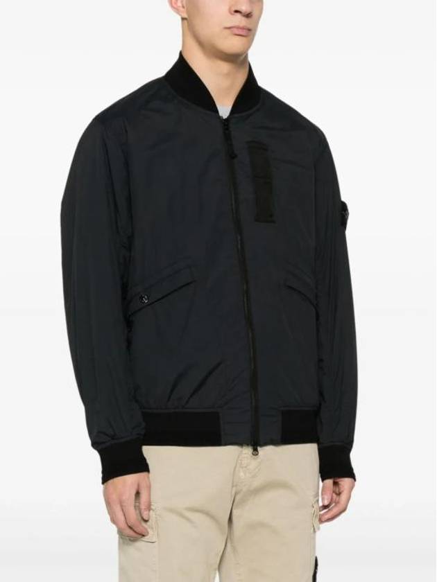 Skin Touch Nylon TC Primaloft Bomber Jacket Black - STONE ISLAND - BALAAN 4