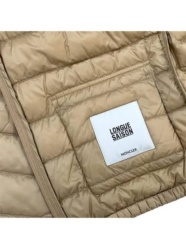 Lans High Neck Zip-Up Padding Beige - MONCLER - BALAAN 6