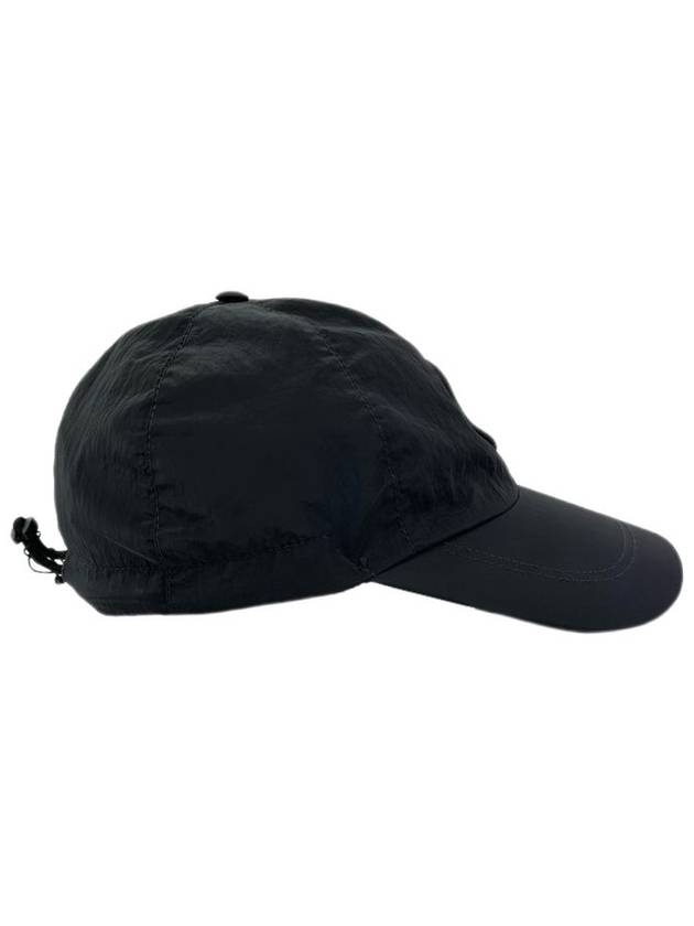 Wrinkled Nylon Metal 6 Panel Ball Cap Black - STONE ISLAND - BALAAN 4