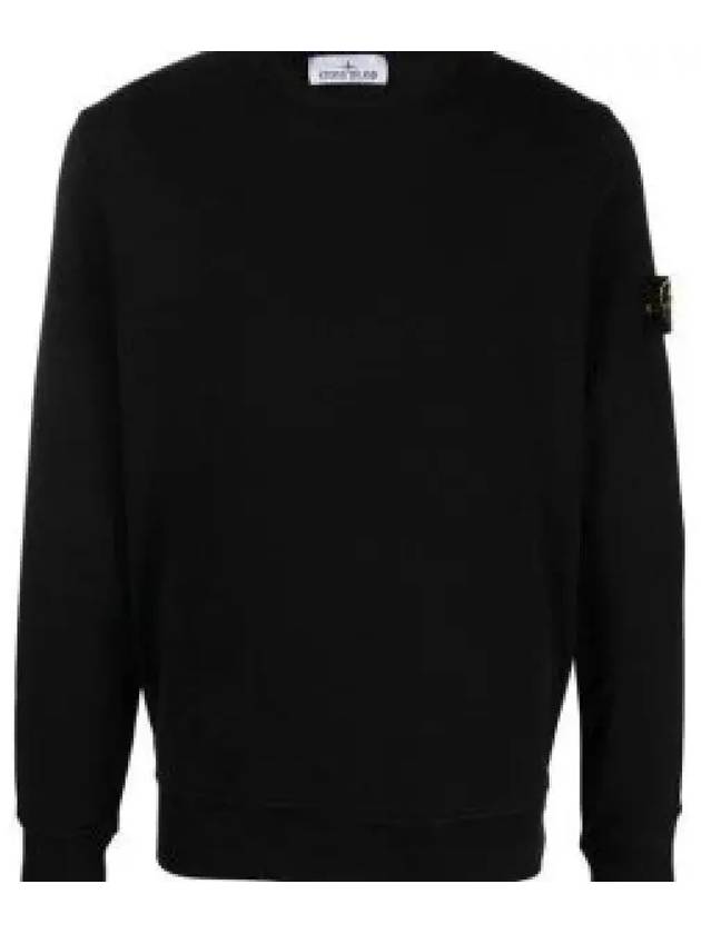 Wappen Patch Garment Dyed Sweatshirt Black - STONE ISLAND - BALAAN 2