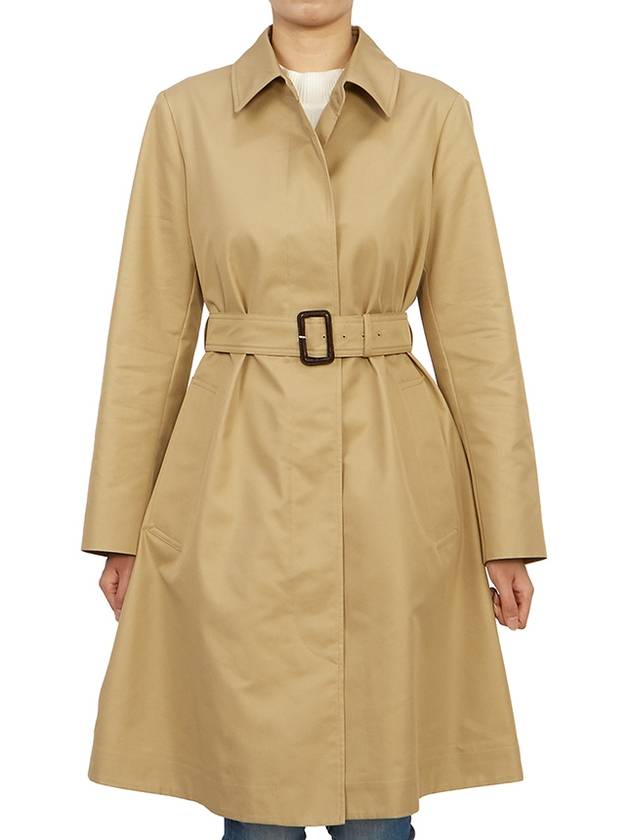 Vanda Belted Cotton Trench Coat Beige - MAX MARA - BALAAN 5