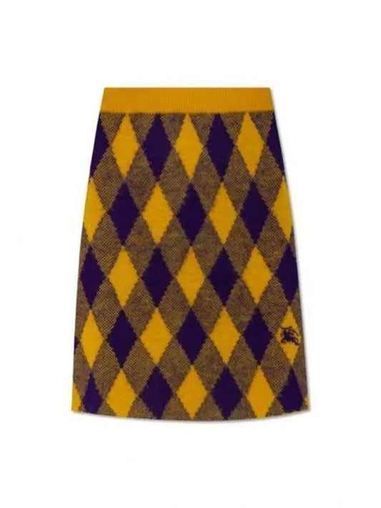 argyle wool skirt 8076950 1120223 - BURBERRY - BALAAN 1