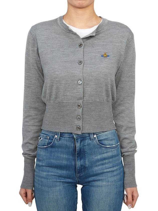 Bea Cropped Cardigan Grey - VIVIENNE WESTWOOD - BALAAN 3