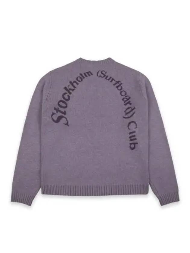 Stockholm Surfboard Club Knit Sweat Thistle - STOCKHOLM SURFBOARD CLUB - BALAAN 1