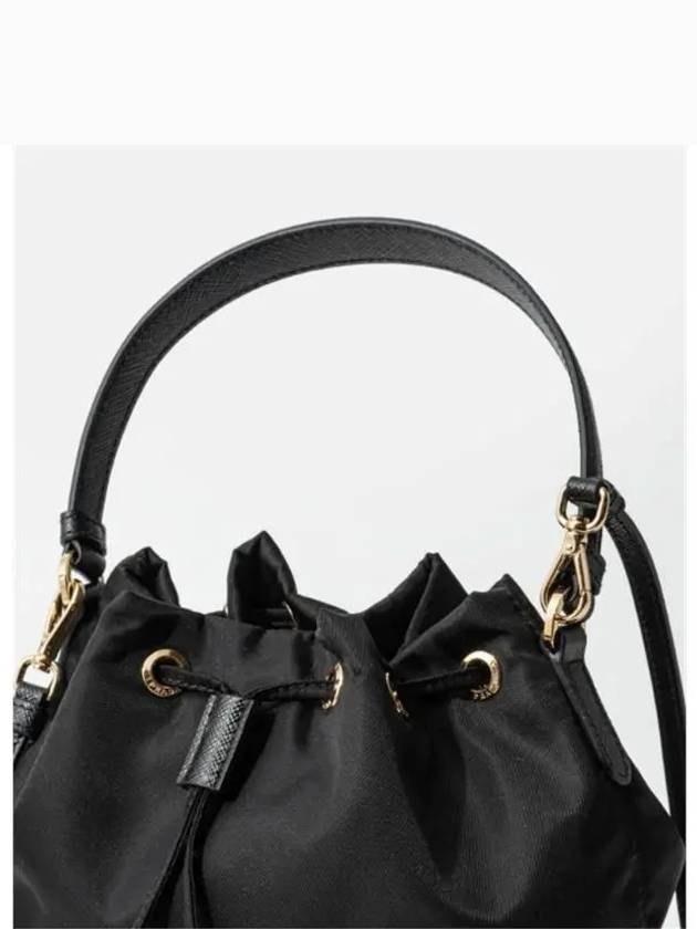 Duet Re-Nylon Bucket Bag Black - PRADA - BALAAN 6