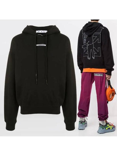 Barrel Worker Back Printing Hoodie Black - OFF WHITE - BALAAN 2