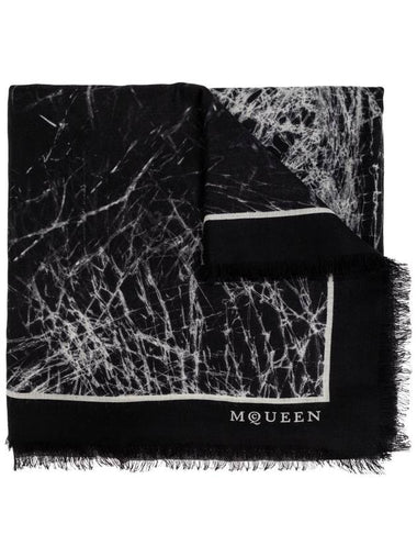 Alexander McQueen Wool Scarf, Women's, Black - ALEXANDER MCQUEEN - BALAAN 1