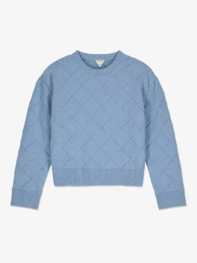 Intrecciato Wool Knit Top Light Blue - BOTTEGA VENETA - BALAAN 2