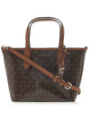 Eliza Extra Small Logo Tote Bag Brown - MICHAEL KORS - BALAAN 3