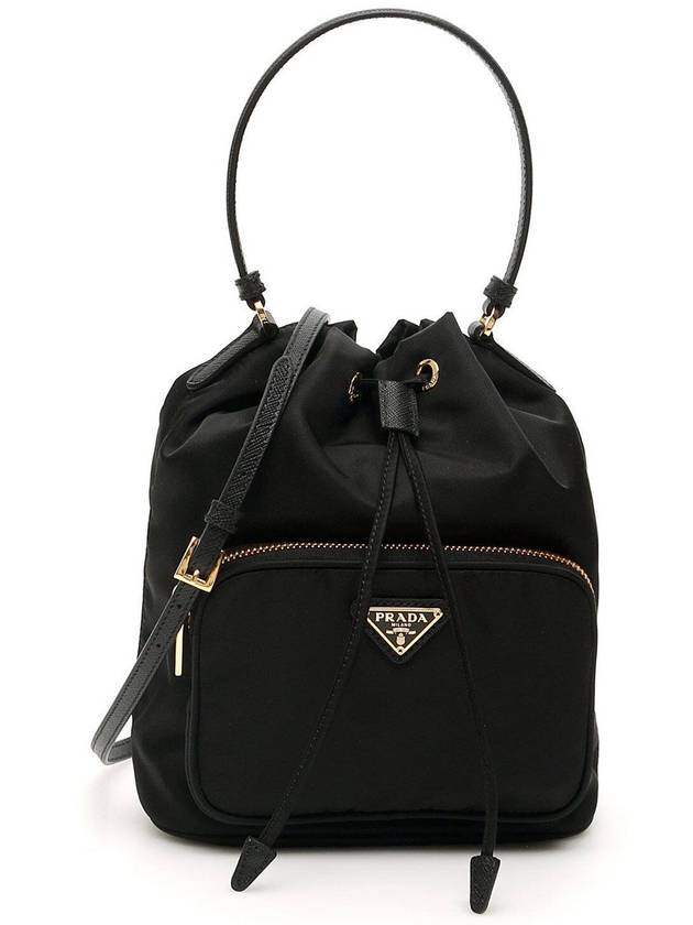 Duet Re-Nylon Bucket Bag Black - PRADA - BALAAN 5