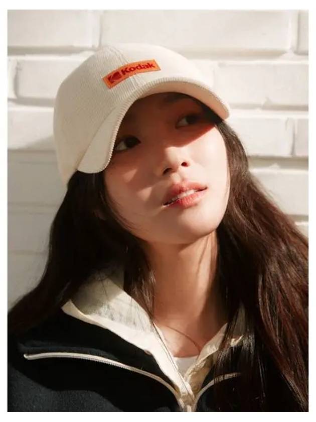 KODAK Apparel Kim Hye yoon PICK Corduroy Ball Cap IVORY - KODO - BALAAN 1